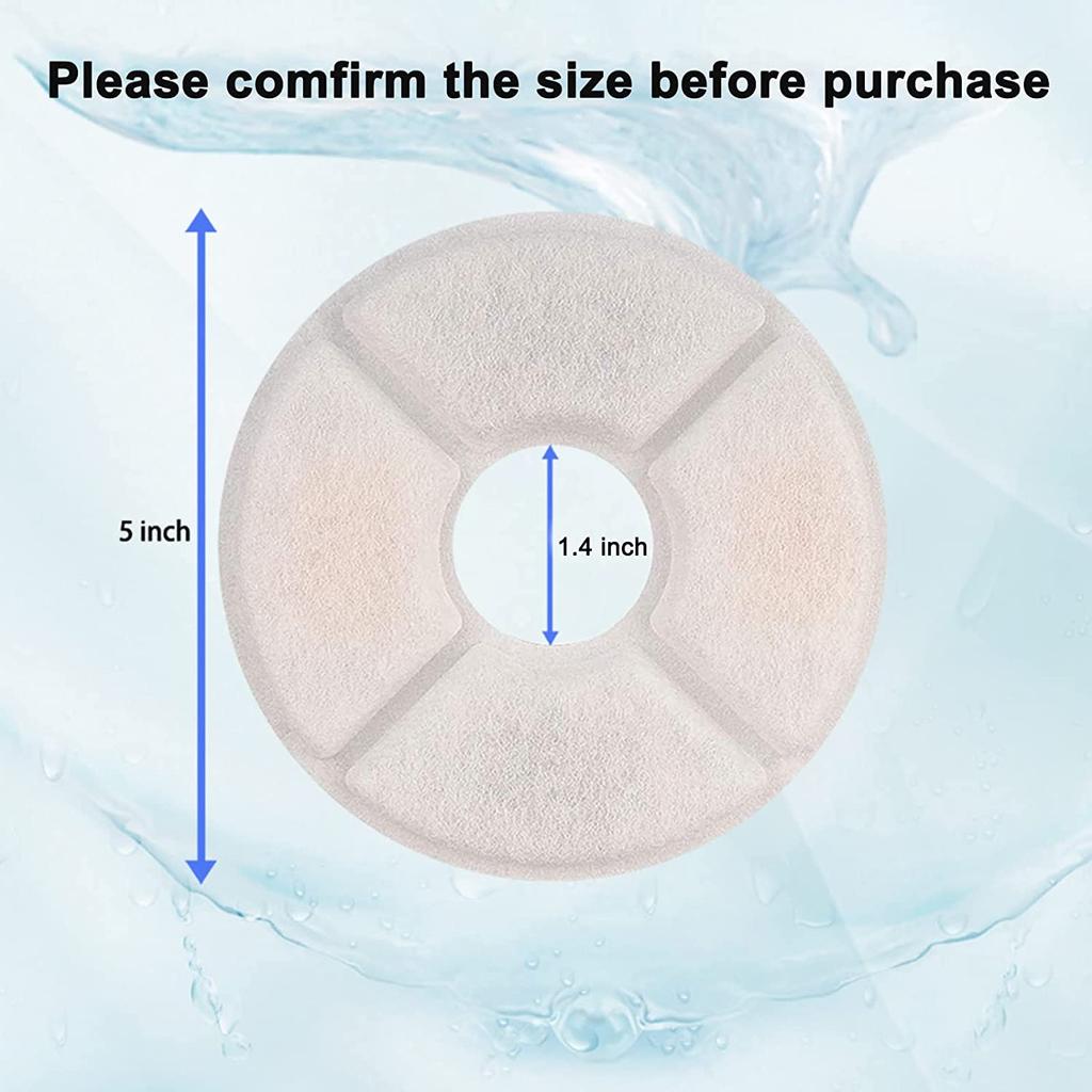 Filter für Katzenbrunnen, dreifaches Filtersystem, Filter für Haustierbrunnen für Katzen, Ersatz für automatischen Katzenbrunnen mit 2,5 l Fassungsvermögen