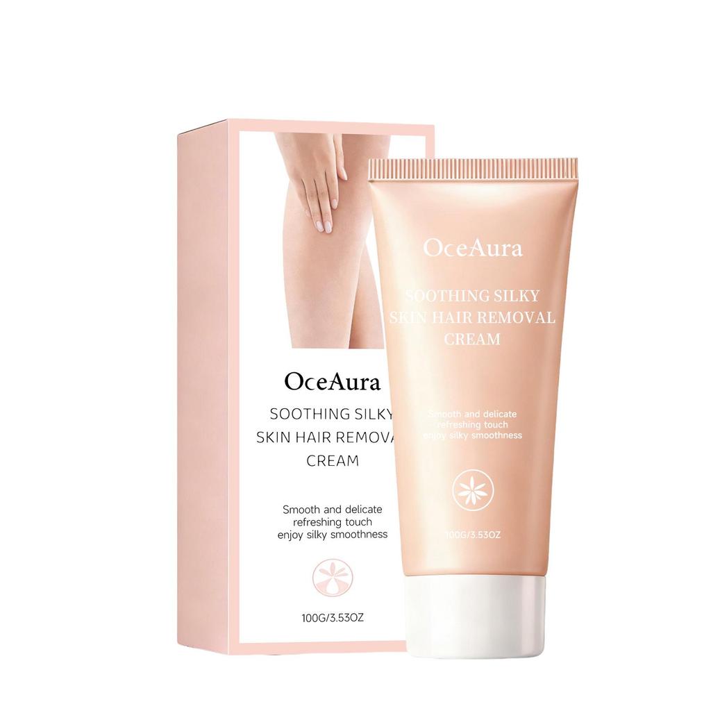 OCEAURA Silky Smooth Hair Removal Cream for Gentle Body Cleansing and Fine Hair Removal.