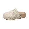 Lace Hollow Mesh Shoes with Skirt Comfortable Non-slip Slippers 2025 Summer New Thick-soled Bag Head Sandals Outside