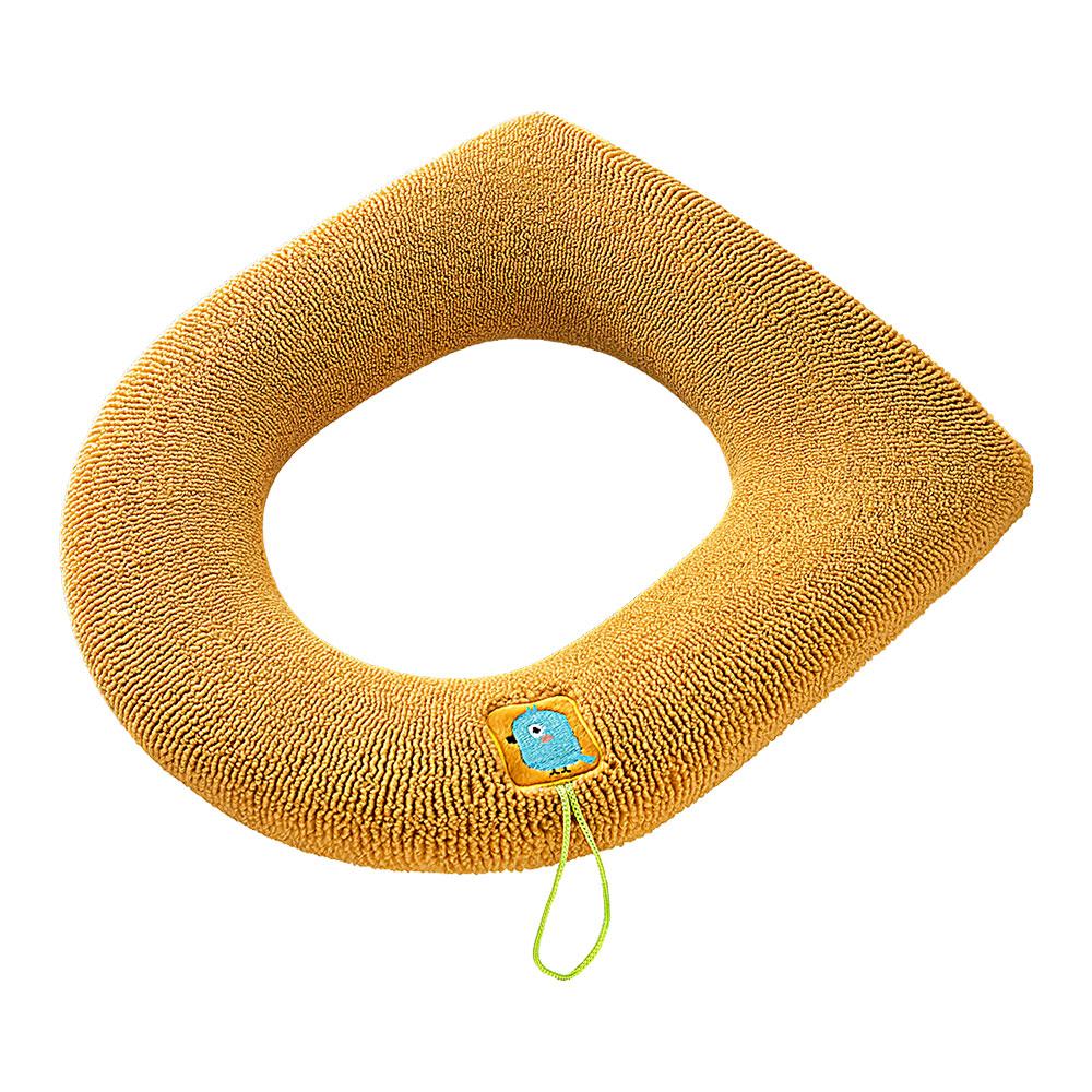 

Универсальный чехол для унитаза, подушка для сиденья унитаза Four Seasons, утолщенный чехол для унитаза, вязаный стиль, моющийся коврик для унитаза, аксессуары для ванной комнаты жёлтый