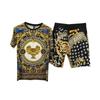 Men's 3D Clothing Summer Personalized Printed Short-sleeved T-shirt Round Neck Two-piece Set