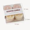 4Pcs/box INS Morandi Color Advanced Scented Candle Girls Bedroom Atmosphere Decoration Aromatherapy Candles Wedding Party Favor