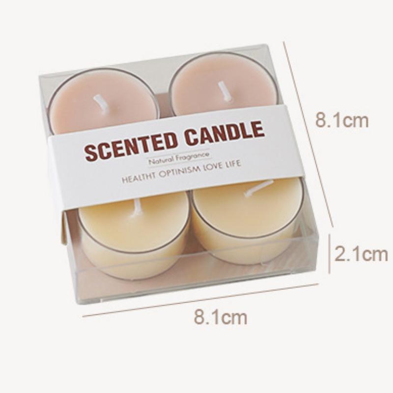4Pcs/box INS Morandi Color Advanced Scented Candle Girls Bedroom Atmosphere Decoration Aromatherapy Candles Wedding Party Favor