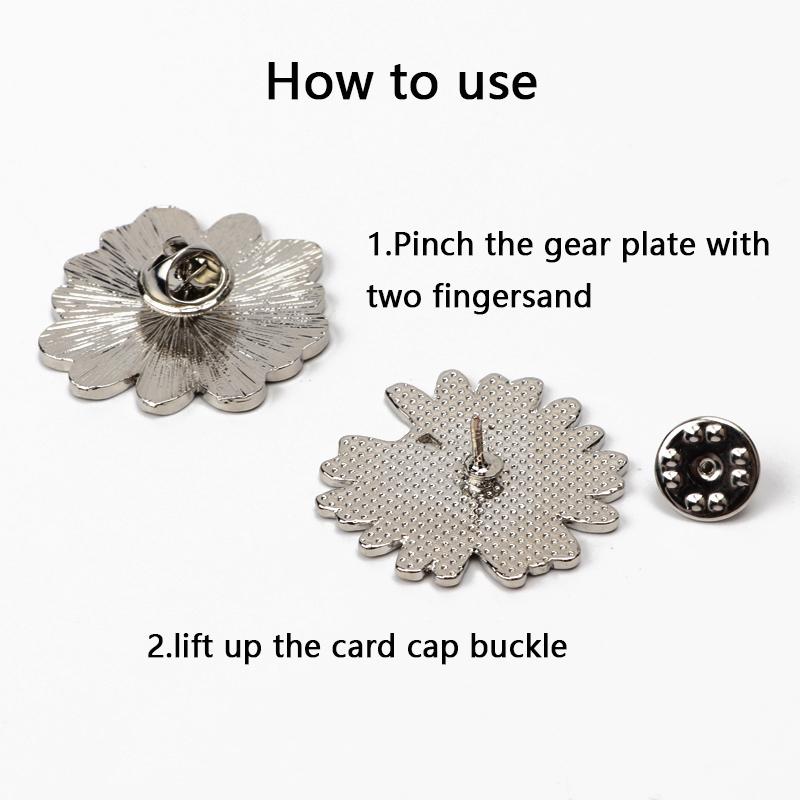 Daisy Flower Shoelace Buckle White Lightning Brooch Shoe Buckle Cute Lapel Button Enamel Pin for Girl Women Jewelry INS Gift 1pc