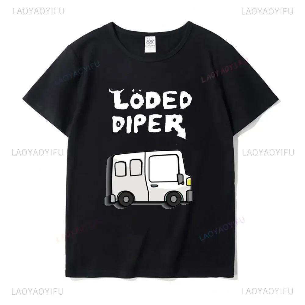 

S5XL Funny Clothes LODED DIPER DIARY OF A WIMP KID Printed Tshirt Tops Men Women Summer Comfortable Tops Unisex Street Fashion 4XL