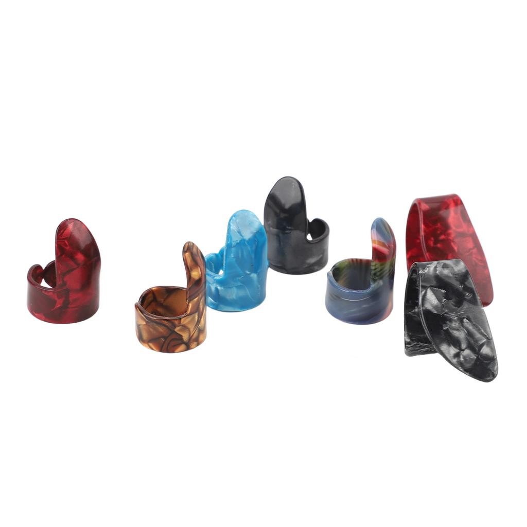 7 sztuk kostki do gitary, celuloidowe części do gitary basowej, regulowane kostki do gry na palcach dla gitarzystów i muzyków