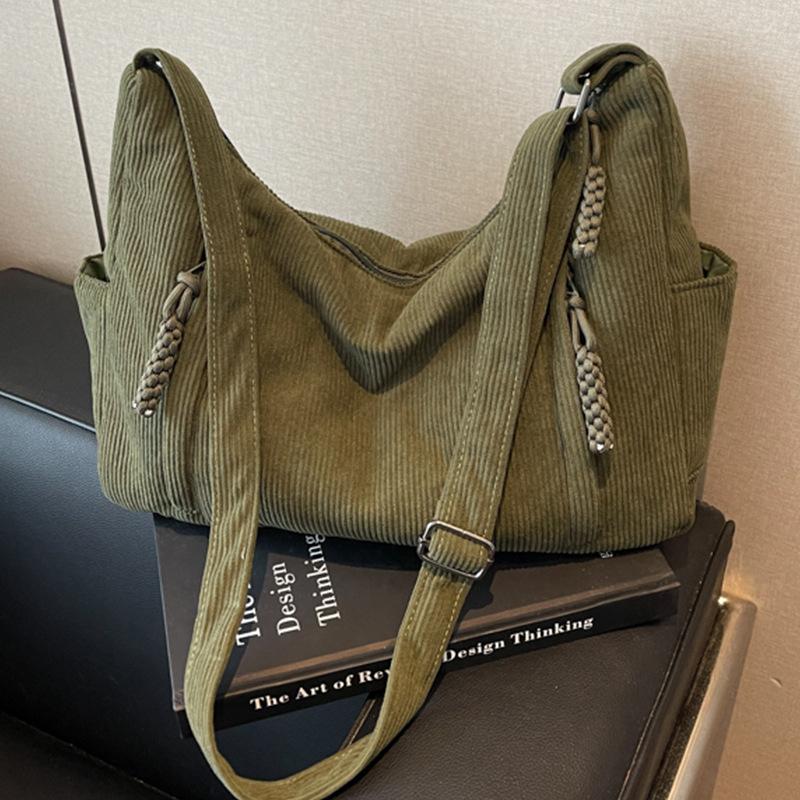 Vrijetijds Crossbody Tas met Modieuze Textuur, Eenvoudig Ontwerp en Grote Capaciteit Tote Bag, Enkele Schoudertas