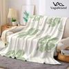 Mint Hibiscus Heart Flannel Blanket Warm Soft Halloween Christmas Couch Warm Cozy Decorative Decor Gift for All Season