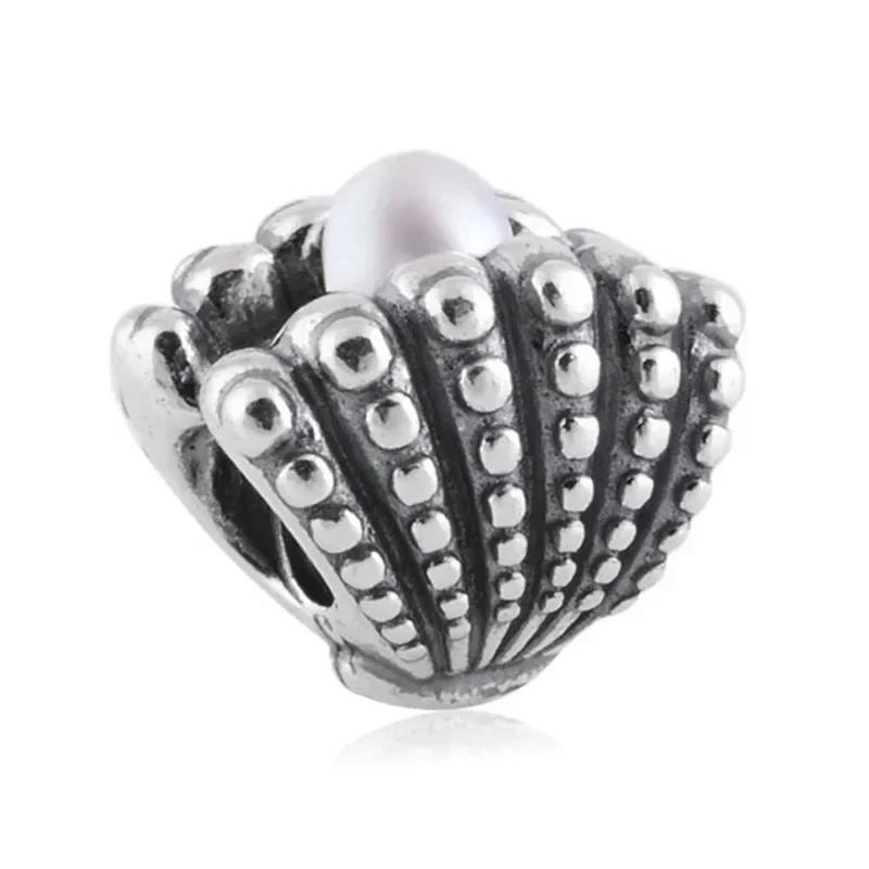 New Fashion Cartoon Animal Owl Fish Butterfly Shell Bird Bead Charms Fit Bracelets for Women DIY Jewelry Accessories