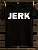 Bold 'JERK' Print Geometric Pattern All-Season Crew Neck ...