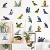 Cartoon Papegaaien Zwerm Muursticker Zelfklevend Verwijderbaar voor Kinderkamer Woonkamer Huisdecoratie