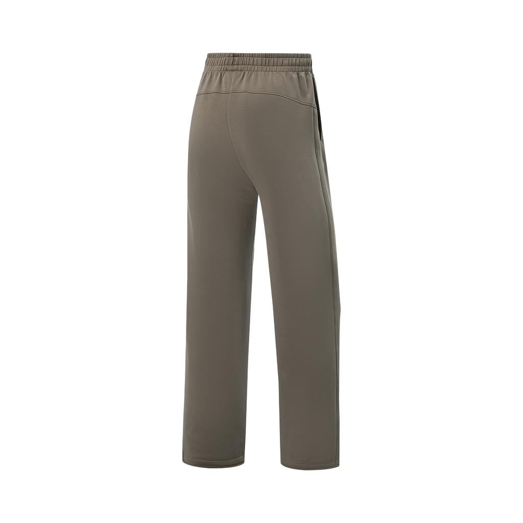 Li Ning Fitness Series Logo Stitching Straight Leg Sports Pants Women bottoms AKLW214-2