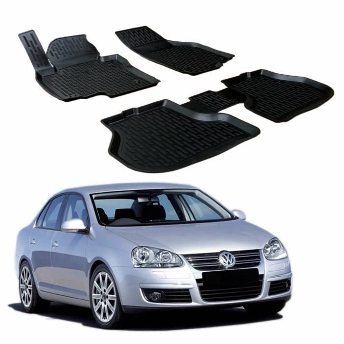 Tapis de sol 3D - SCOUTT - JETTA 2005-2011 - Caoutchouc TPE - Résistant à l'eau - Design sur mesure