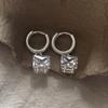 925 Sterling Silver Vintage Earrings For Women Trendy Simple Square CZ Earring Jewelry Prevent Allergy Party Accessories