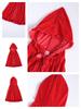 Velvet lace santa Little Red Riding Hood cloak costume cosplay cloak hat suitable for Halloween and Christmas cosplay cape