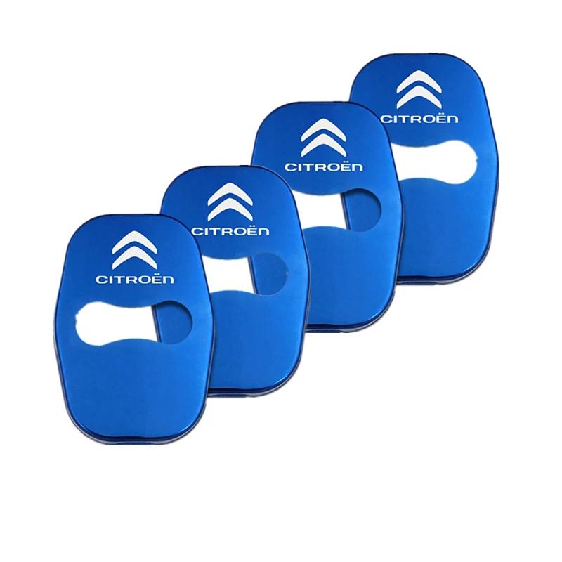 Autocollants Couvre-Serrures de Porte de Voiture pour Citroen C-Elysee C4 C5 C6 Picasso C-Quatre C3 DS3 DS4 DS5 DS6 Protection d'Emblème Décoration