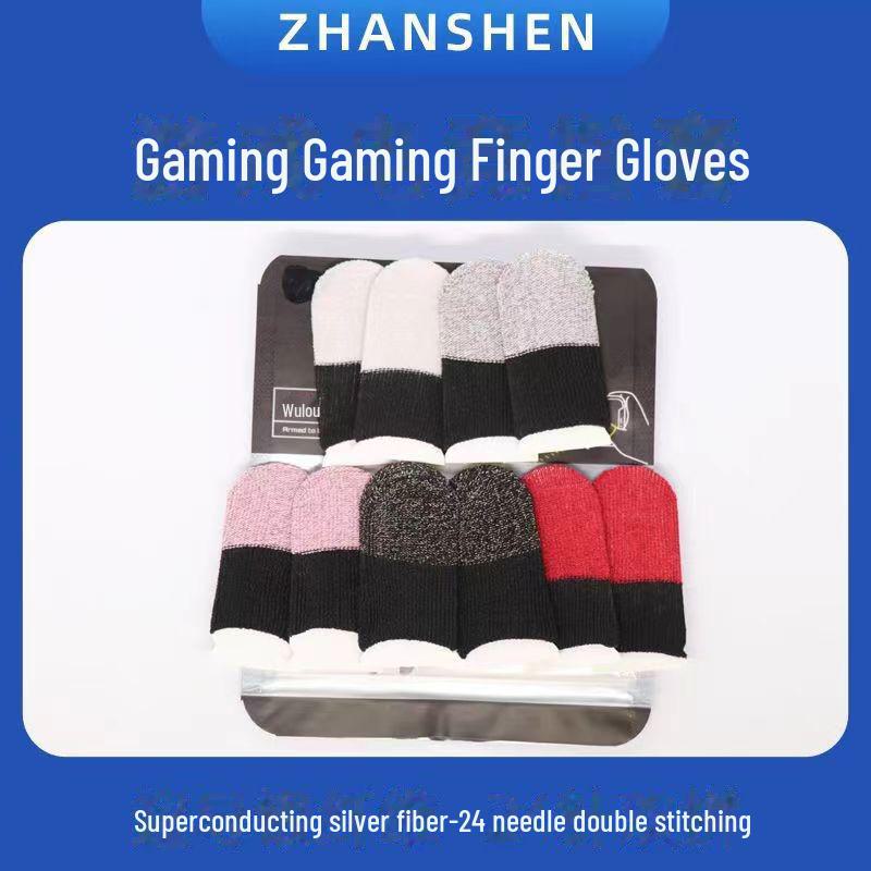 Ultradünne kabellose Gaming-Fingerlinge aus Silberfaser - Schweißfestes Doppelstück für Mobile Gaming