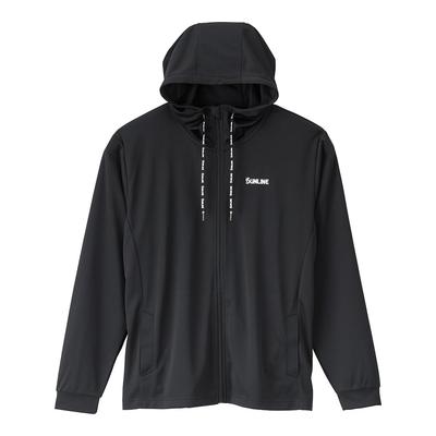 SUNLINE DRY Kapuzenpullover mit durchgehendem Reißverschluss (Insektenschutz), Schwarz x Weiß, Größe L, SUW-15405DPK
