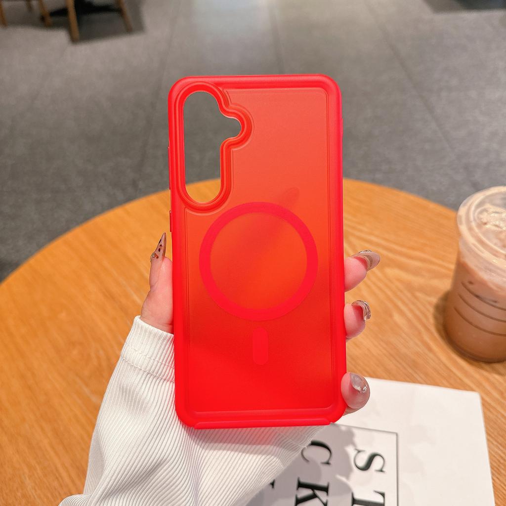 NEWMagnetic Skin-feeling Translucent Anti-fall Matte Phone Case with Independent Buttons for Samsung S24 Plus