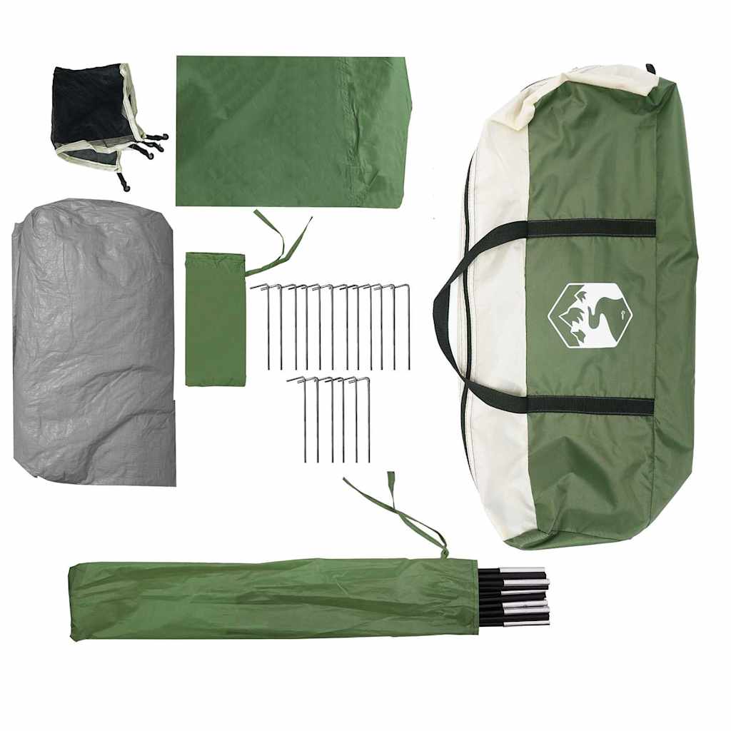 Dome Family Tent for 9 People Green Waterproof