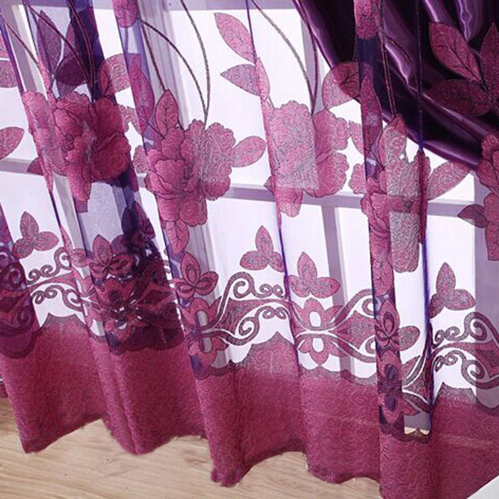 Full Shading Window Tulle Simple Modern Tulle Sheer Curtain European Style Sheer Curtain Tear Resistance for Living Room