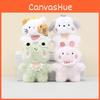 Charming Plush Animal Keychain Cute Bunny Frog Dog Cat 12cm Short Plush