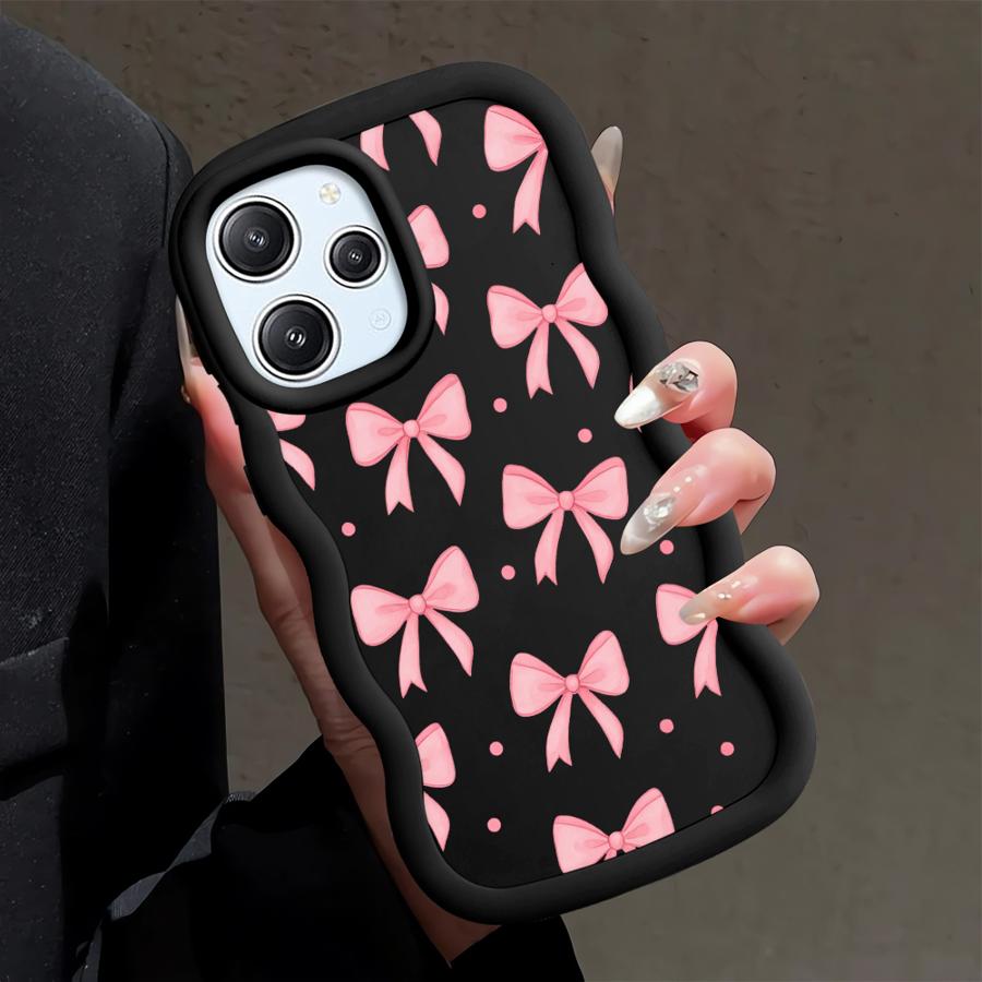 Rosa Schleife Mode Hülle für Xiaomi Redmi 12C A1+ A2 Plus 14C 9T 10C 10A A3 A5 13C 9C Weiche Handyhülle