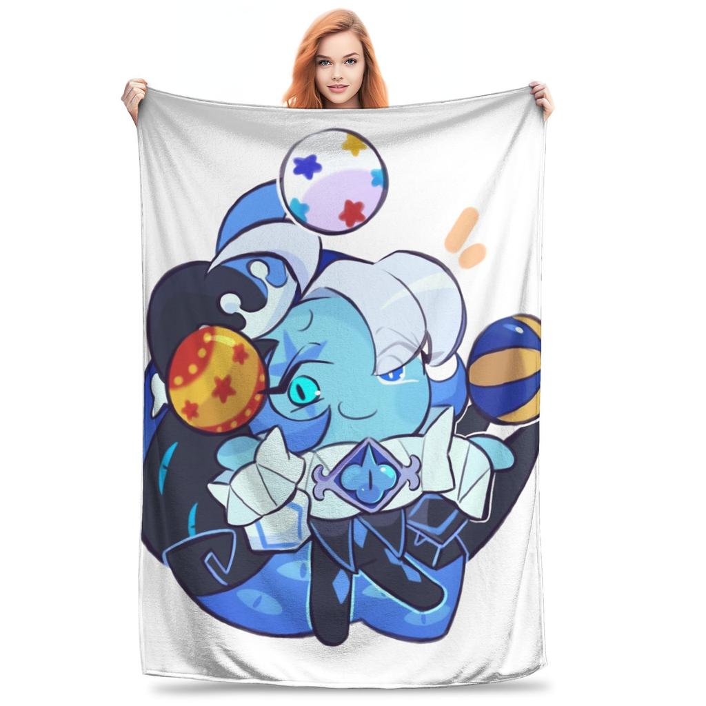 Pure Vanilla and Shadow Milk Blankets Cookie Run Kingdom Plush Awesome Warm Throw Blankets for Home Summer