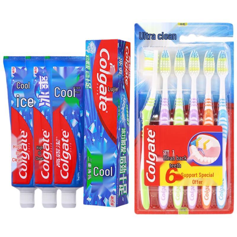 Colgate Ice Mint Toothpaste & Toothbrush Family Oral Care Combo
