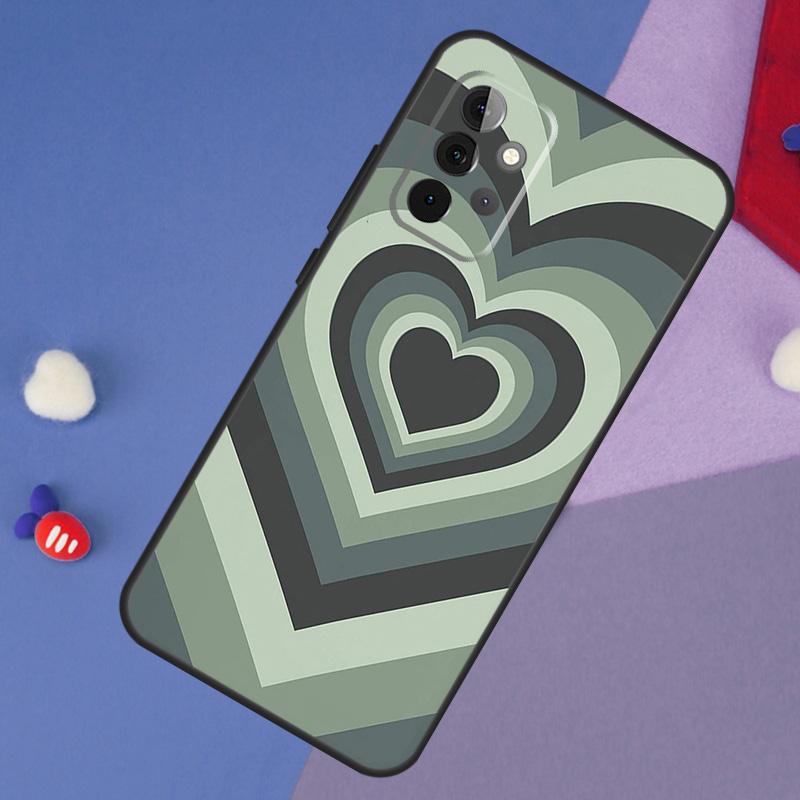 Latte Love Groovy Coffee Heart Pink Case For Samsung Galaxy A14 A56 A36 A26 A16 A06 A54 A34 A12 A32 A52 A13 A33 A53 A15 A35 A55