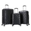 Set of 3 Expandable Suitcases - 100% ABS - LYS Paris 350/3 - Black
