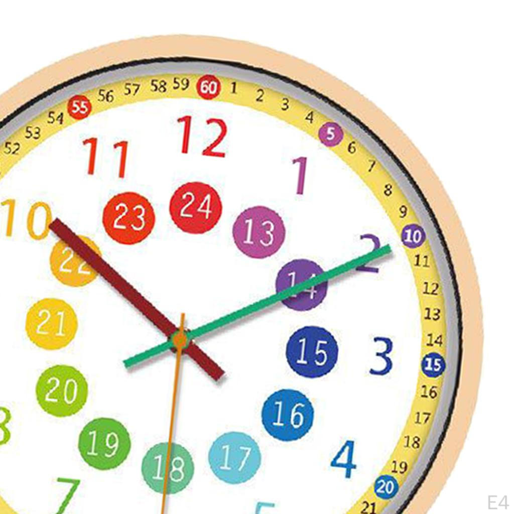 Wall Clock, Children's Classroom, 12 Inches,