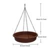 Bird Feeder Bath Tray Hanging Style Water Drinker Large Capacity Food Feeding Trays Pet for Patio Backyard Decor
