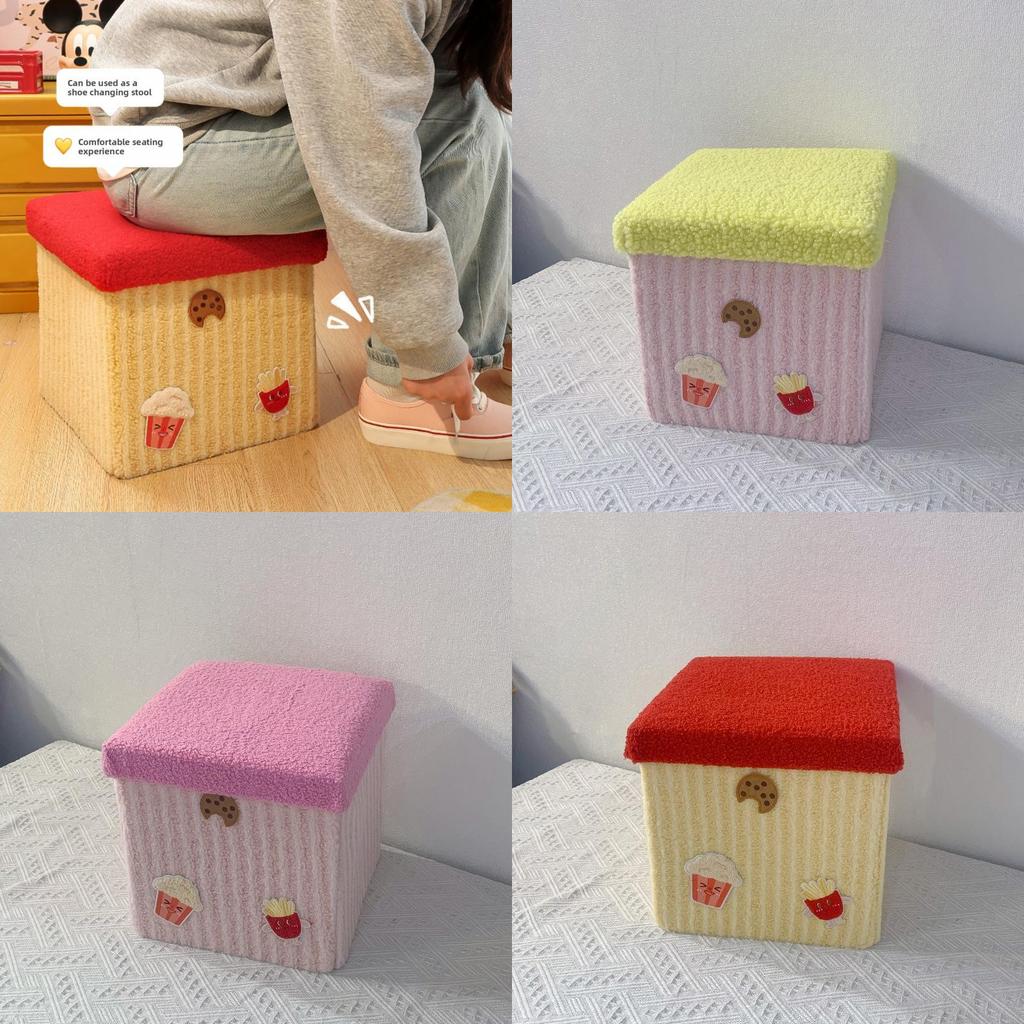 Banqueta de Armazenamento Moderna Com Capa Para Sapatos e Lanches Ideal Para Uso na Entrada