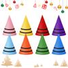 8pcs Gnome Hats Felt Crayon Gnome Cone Hats Fairy Dunce Witch Dwarf Cone Hat for Adult Halloween Christmas Birthday Dress Party