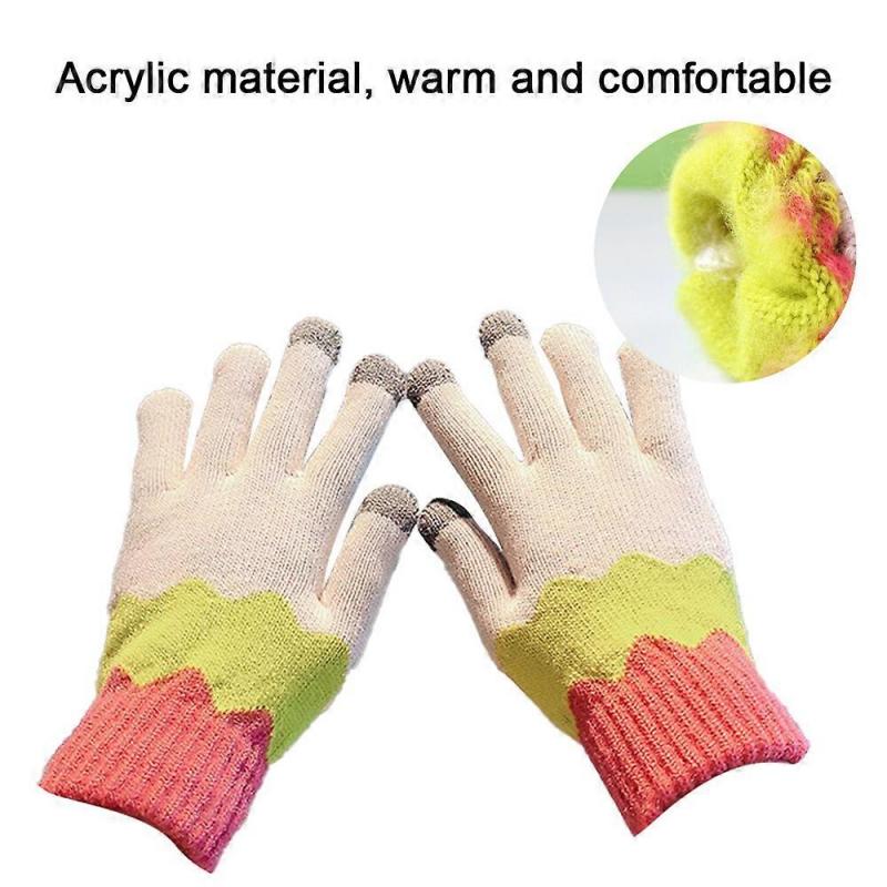 Rękawiczki zimowe, pięciopalcowe, minimalistyczne i wyrafinowane, ciepłe rękawiczki, unisex