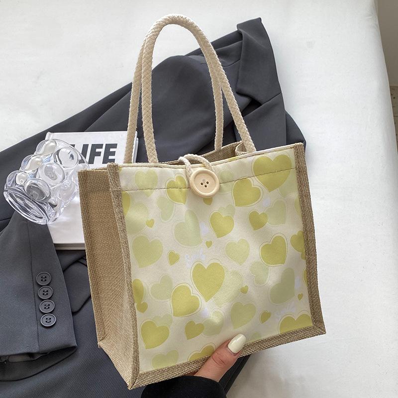 Cute Cartoon Love Souvenir Girl Japanese Ins Small Tutoring Bag Summer Outing Hand Bento Bag