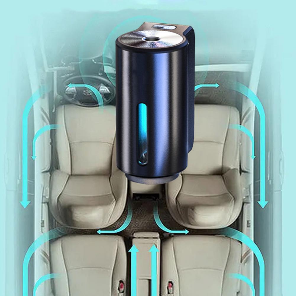 Aluminum Alloy Car Diffuser Intelligent Rechargeable Car Dispenser Air Freshener with 3 Spray Modes Auto On/off Enhance Drive