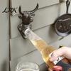 Retro Bottle Opener Elk Cow Head Opener, Wall Mounted Beer Cap Heavy Duty Cast Iron Remover, Rustic for Home Bar, Industrial Decor