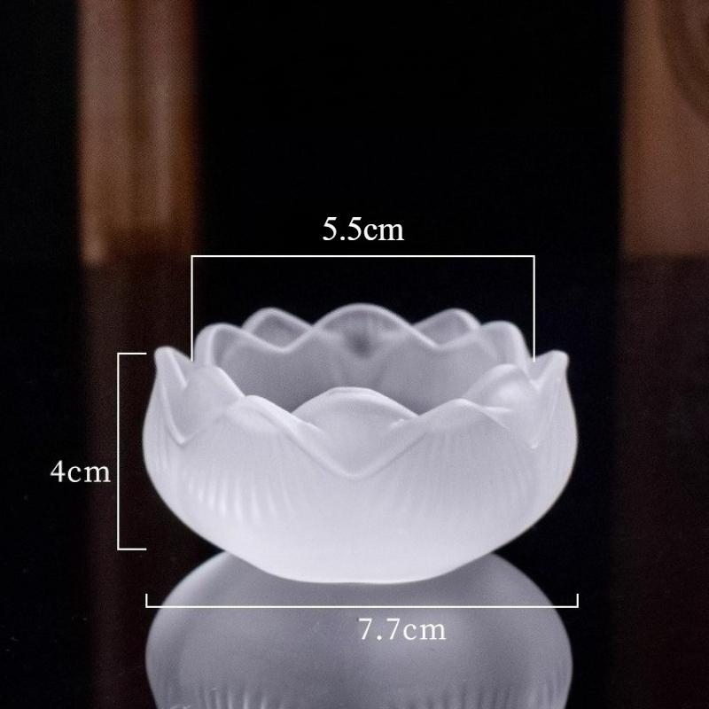 Creative Colored Glazed Lotus Incense Burner, Household Indoor Sandalwood Ash Collector Candle Holder, Tea Ceremony Zen Ornament