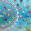 50pcs Resin Cute Mini Colored Crystal Fish, Shells, Seahorses Art Nail Flat Back DIY Scrapbook Decor Jewelry Crafts Accessories