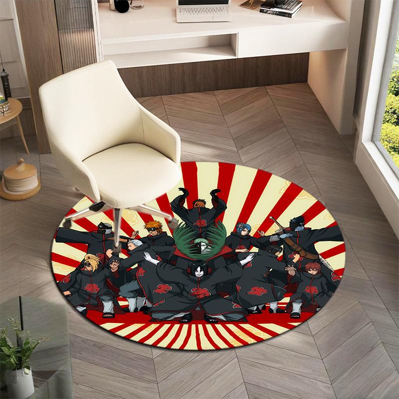 Famous cartoon NARUTO protagonist Uzumaki Naruto round carpet soft home decoration anti-slip door mat outdoor picnic mat carpet M3