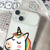 Rainbow Unicorn Frosted Ultra-Thin Instantly Transform 17 Series Phone Case For iPhone17 16 15 14 13ProMax INS Transparent Cover