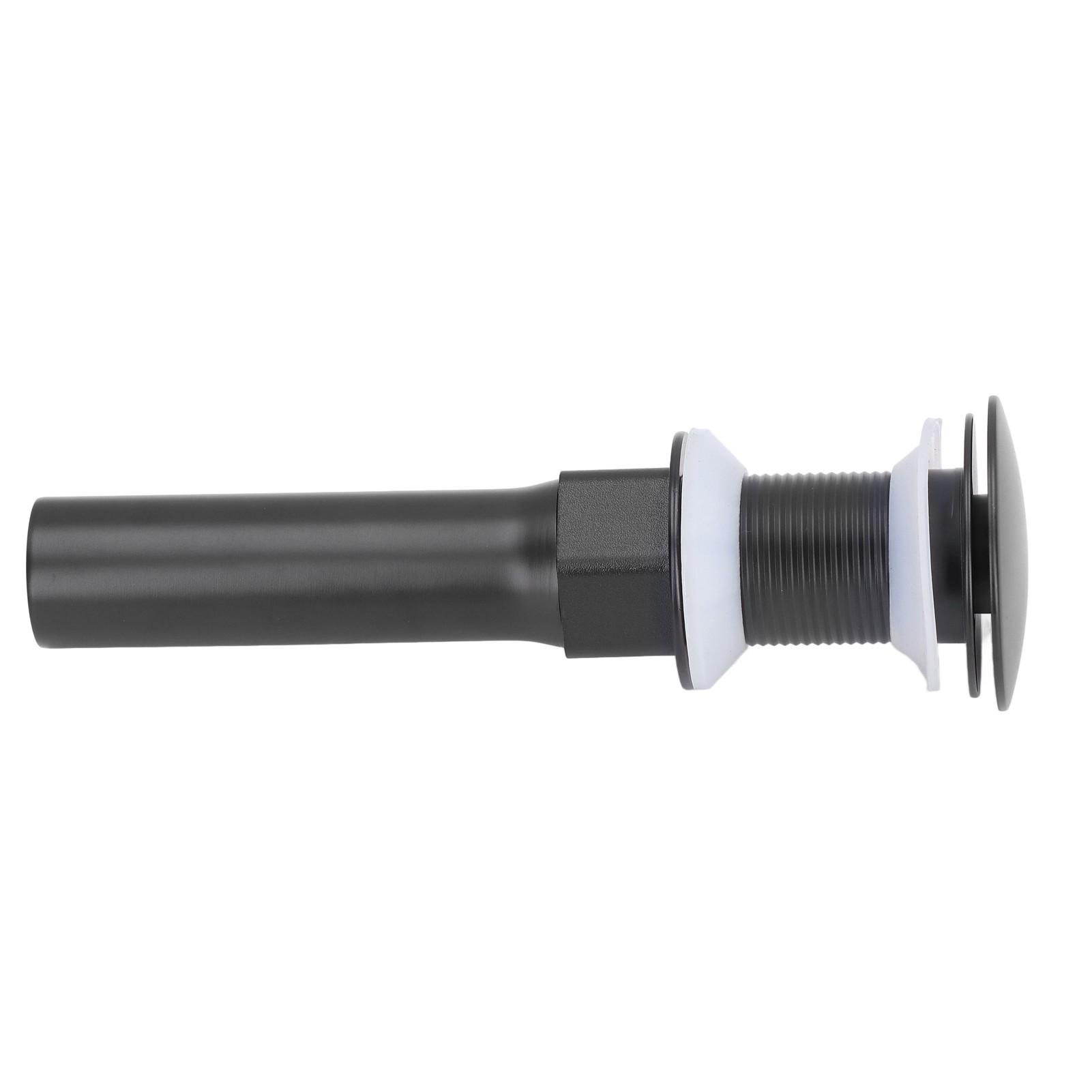 Round Popup Sink Drain Copper Stainless Steel Drain Stopper with Filter Basket Bathroom Accessory for Household