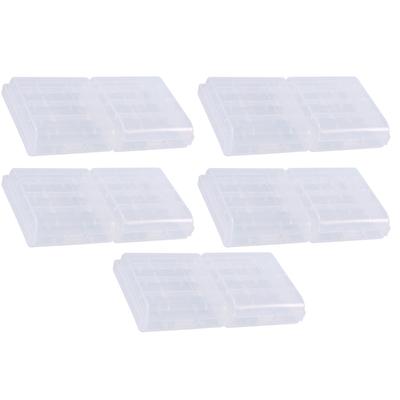 10 buc multifuncționale transparente din plastic dur cutie de depozitare pentru baterii AA AAA