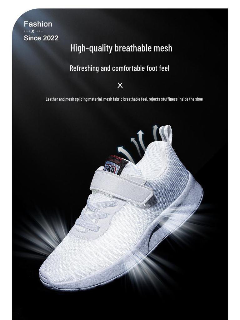 Spring & Autumn Breathable Children's Sports Shoes - Lightweight Mesh, Soft Sole Running Sneakers for Boys