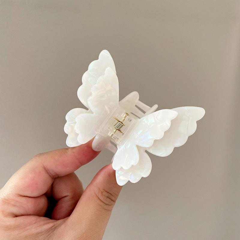 New Fairy Butterfly Hair Claw Acetate Crab Hair Clip Summer Sweet Princess Shark Clip for Women Girl Hairpin Hair Accessories