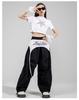 Girls' Jazz Dance Costume Set: Korean Style Cropped Vest & Sweatpants for Performances