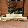 Day and Night - Day and Night Garden Furniture 5 Pieces Cushions Cream Pine Wood