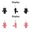 Speechless Cat Keychain Plush Mysterious Black Cat Doll Toy Keyring Bag Charm Backpack Decor Car Keys Holder for Couple